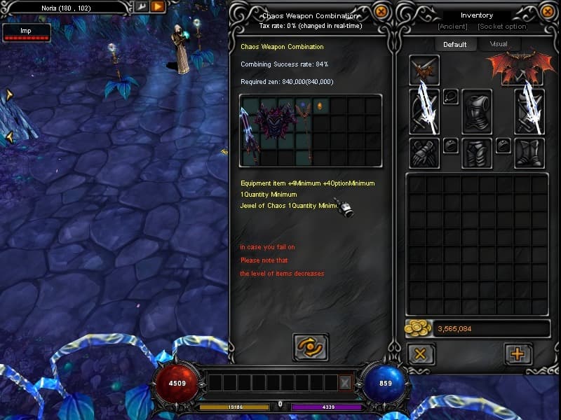 Criando Item Chaos